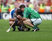 12 August 2007; Damien Reale, Limerick, consoles Brian Phelan, Waterford, at the end of the game. Guinness All-Ireland Senior Hurling Championship Semi-Final, Limerick v Waterford, Croke Park, Dublin. Picture credit; Paul Mohan / SPORTSFILE