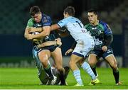13 December 2014; Dave Heffernan, Connacht, is tackled by Matthieu Ugalde and Clement Otazo, Bayonne. European Rugby Challenge Cup 2014/15, Pool 2, Round 4, Bayonne v Connacht, Stade Jean-Dauger, Bayonne, France Picture credit: Matt Browne / SPORTSFILE