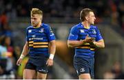 13 December 2014; Jimmy Gopperth, right and Ian Madigan, Leinster. European Rugby Champions Cup 2014/15, Pool 2, Round 4, Leinster v Harlequins. Aviva Stadium, Lansdowne Road, Dublin. Picture credit: Brendan Moran / SPORTSFILE