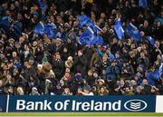 13 December 2014; Leinster supporters cheer their side after a score during the game. European Rugby Champions Cup 2014/15, Pool 2, Round 4, Leinster v Harlequins. Aviva Stadium, Lansdowne Road, Dublin. Picture credit: Brendan Moran / SPORTSFILE
