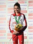 14 December 2014; Great Britain's Kate Avery on the podium after finishing second in the Women's race. Spar European Cross Country Championships, Samokov, Bulgaria. Picture credit: Ramsey Cardy / SPORTSFILE