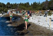 14 December 2014; Ireland's Ellie Hartnett, right, and Orna Murray during the Women's U23 race. Spar European Cross Country Championships, Samokov, Bulgaria. Picture credit: Ramsey Cardy / SPORTSFILE