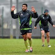 16 December 2014; Connacht's Rodney Ah You during squad training ahead of their Guinness PRO12, Round 10, match against Leinster on Friday. Connacht Rugby Squad Training, Sportsground, Galway. Picture credit: Barry Cregg / SPORTSFILE