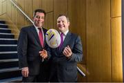 17 December 2014; In attendance at Leinster Rugby Campus, UCD, are John White, right, Managing Partner of Beauchamps Solicitors, and Michael Dawson, CEO of Leinster Rugby, at the announcement of Beauchamps Solicitors as Official Legal Partner of Leinster Rugby. Beauchamps Solicitors has been the official sponsor of the Leinster Rugby Schools Cup since 2013 and will also remain involved in the schools leagues throughout 2015. Leinster Training Pitches, UCD, Dublin. Picture credit: Brendan Moran / SPORTSFILE