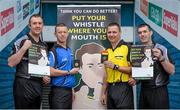 17 December 2014; At Páirc an Chrócaigh, Uachtarán Chumann Lúthchleas Gael Liam Ó Néill launched a new recruitment campaign aimed at bolstering the number of volunteers involved in refereeing at all levels of the Association. The &quot;Think You Can Do Better?&quot; campaign will involve Inter County Referees assisting as Recruitment Ambassadors in their own counties. The aim of the campaign is to increase the numbers of referees officiating at club games throughout the country and consequently pushing onto provincial and national level over the next few years. In attendance at the launch are, from left, Inter County Referees Alan Kelly, Hurling, Joe McQuillan, Football, Rory Hickey, Football, and James Owens, Hurling. Croke Park, Dublin. Picture credit: Brendan Moran / SPORTSFILE