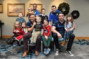 17 December 2014; Leinster Rugby players Dave Kearney, Cian Healy and Jack Conan surprised 30 children from three wonderful charities at a Christmas party at the Conrad Dublin Hotel today.  Conrad Dublin, official hotel to Leinster Rugby, arranged for youngsters from LauraLynn, Heart Children Ireland and Blackrock Flyers Special Olympics Club to meet their sporting heroes, with Santa Claus flying in for the party with gifts for everyone. Pictured are Leinster Ian Madigan, Dave Kearney, Cian Healy and Jack Conan with children from Heart Children Ireland. Conrad Dublin Hotel, Earlsfort Terrace, Dublin. Picture credit: Barry Cregg / SPORTSFILE