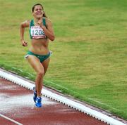 12 August 2007; Orla Drumm, from Ballyclough, Limerick, representing UCC and Ireland, in action during the Women's 1500m Final. Ireland were represented in the final by Deirdre Byrne, from Avoca, Co. Wicklow, representing California Polytechnic State University, who finished 8th with a time of 4:16.58, and Orla Drumm, from Ballyclough, Limerick, representing UCC, who finished 10th with a time of 4:22.78. World University Games 2007, Women's 1500m Final, Main Stadium, Thammasat University, Bangkok, Thailand. Picture credit: Brian Lawless / SPORTSFILE