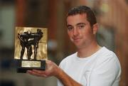 13 August 2007; Monaghan footballer Thomas Freeman is presented with his Vodafone GAA All Stars Player of the Month award for July, in football, at a luncheon in Dublin. Also honoured was Waterford hurler Dan Shanahan. Westbury Hotel, Dublin. Picture credit: Brendan Moran / SPORTSFILE