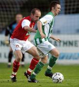 17 August 2007; Patrick Kavanagh, Bray Wanderers, in action against Gary Kirby, St Patrick's Athletic. Ford FAI Cup 3rd round, Bray Wanderers v St Patrick's Athletic, Carlisle Grounds, Bray, Co. Wicklow. Picture credit; David Maher / SPORTSFILE