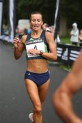 18 August 2007; Pauline Curley, Tullamore Harriers, crosses the line to win the adidas Frank Duffy 10 mile race. Pheonix Park, Dublin. Picture credit; Tomas Greally / SPORTSFILE