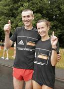 18 August 2007; Winners Gerry Ryan, from Loughrea, Co. Galway, and Pauline Curley, from Tullamore Harriers A.C. adidas Frank Duffy 10 mile race, Pheonix Park, Dublin. Picture credit; Tomas Greally / SPORTSFILE