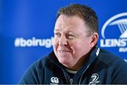 18 December 2014; Leinster head coach Matt O'Connor during a press conference ahead of their Guinness PRO12, Round 10, match against Connacht on Friday. Leinster Rugby Press Conference, RDS, Ballsbridge, Dublin. Picture credit: Matt Browne / SPORTSFILE