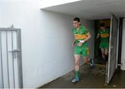 14 December 2014; Rhode's Niall McNamee, left, and Conor McNamee emerge from the dressing room for the first half. AIB Leinster GAA Football Senior Club Championship Final, Rhode v St Vincent's, Pairc Táilteann, Navan, Co. Meath. Picture credit: Piaras Ó Mídheach / SPORTSFILE