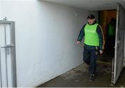 14 December 2014; Rhode manager Pat Darcy emerges from the dressing room for the first half. AIB Leinster GAA Football Senior Club Championship Final, Rhode v St Vincent's, Pairc Táilteann, Navan, Co. Meath. Picture credit: Piaras Ó Mídheach / SPORTSFILE