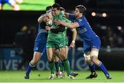 19 December 2014; Mils Muliaina, Connacht, is tackled by Michael Bent, left, and Kane Douglas, Leinster. Guinness PRO12, Round 10, Leinster v Connacht. RDS, Ballsbridge, Dublin. Picture credit: Ramsey Cardy / SPORTSFILE