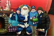 19 December 2014; Leinster supporters Rory O'Driscoll, left, Conor O'Driscoll, centre, and Max Barrett, from Kilbride, Co. Meath attend the Santa's Grotto ahead of the game. Guinness PRO12, Round 10, Leinster v Connacht. RDS, Ballsbridge, Dublin. Picture credit: Ramsey Cardy / SPORTSFILE