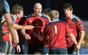 20 December 2014; Munster's Paul O'Connell speaks to his team-mates during the second half. Guinness PRO12, Round 10, Glasgow Warriors v Munster, Scotstoun Stadium, Glasgow, Scotland. Picture credit: Gary Hutchison / SPORTSFILE