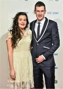 21 December 2014; European Paralympic Gold Medallist, Michael McKillop, who was nominated for the RTÉ Sport Person of the Year, with Nicole Martin, at the RTÉ Sports Awards 2014. RTÉ Studios, Donnybrook, Dublin. Picture credit: David Maher / SPORTSFILE