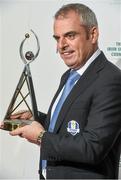 21 December 2014; Paul McGinley, European Ryder Cup captain, who was nominated for the RTE Sport Manager of the Year, at the RTÉ Sports Awards 2014. RTÉ Studios, Donnybrook, Dublin. Picture credit: David Maher / SPORTSFILE