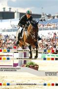 17 August 2007; Ireland's Jessica Kürten, on Castle Forbes Libertina, jumps the last fence in the Preis von MVV Energie, 2nd Rating FEI European Individual and Team Championship. FEI European Show Jumping Championships 2007, MVV Riding Stadium, Mannheim, Germany. Photo by Sportsfile  *** Local Caption ***