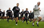 20 August 2007; Northern Ireland manager Nigel Worthington leads the players during squad training. Northern Ireland Squad Training, Newforge Country Club, Belfast, Co. Antrim. Picture credit: Oliver McVeigh / SPORTSFILE