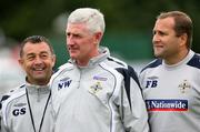 20 August 2007; Northern Ireland manager, Nigel Worthington, centre, along with Coach, Glyn Snodin, left, and Fred Barbour, Goalkeeping coach, during squad training. Northern Ireland Squad Training, Newforge Country Club, Belfast, Co. Antrim. Picture credit: Oliver McVeigh / SPORTSFILE