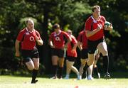 20 August 2007; Ireland's Malcolm O'Kelly races clear of Frankie Sheahan during squad training. Ireland Rugby World Cup Squad Training. Campbell College, Belfast, Co. Antrim. Picture credit: Brendan Moran / SPORTSFILE