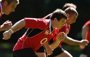 20 August 2007; Ireland's Gordon D'Arcy and Gavin Duffy in action during squad training. Ireland Rugby World Cup Squad Training. Campbell College, Belfast, Co. Antrim. Picture credit: Brendan Moran / SPORTSFILE
