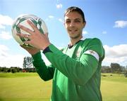 20 August 2007; Northern Ireland's Chris Baird, with the captains armband, after a press conference ahead of their 2008 European Championship Qualifier with Liechtenstein. Northern Ireland Press Conference, Hilton Hotel, Templepatrick, Co. Antrim. Picture credit: Oliver McVeigh / SPORTSFILE