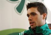 20 August 2007; Philip Deignan, Irish National Team, speaking at a press conference ahead of the Tour of Ireland. Lyrath Estate Hotel, Dublin Road, Co. Kilkenny. Picture credit: Stephen McCarthy / SPORTSFILE *** Local Caption ***