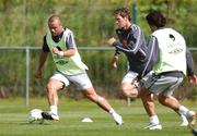 21 August 2007; Republic of Ireland's Stephen Carr in action against his team-mate Daryl Murphy during squad training. Republic of Ireland Squad Training, Gannon Park, Malahide, Co. Dublin. Picture credit: David Maher / SPORTSFILE