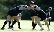 21 August 2007; Ireland's Rory Best and Gordon D'arcy during squad training. Ireland Rugby World Cup Squad Training. Campbell College, Belfast, Co. Antrim. Picture credit: Oliver McVeigh / SPORTSFILE