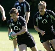 21 August 2007; Ireland's Eoin Reddan and Tommy Bowe in action during squad training. Ireland Rugby World Cup Squad Training. Campbell College, Belfast, Co. Antrim. Picture credit: Oliver McVeigh / SPORTSFILE