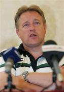 21 August 2007; Ireland's head coach Eddie O'Sullivan speaking at a press conference ahead of their Rugby World Cup Warm-Up game with Italy. Ireland Rugby Press Conference. Culloden Hotel, Belfast, Co. Antrim. Picture credit: Oliver McVeigh / SPORTSFILE