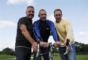 21 August 2007; Pictured, from left, Stephen Roche, David O'Loughlin, Irish national champion, and Sean Kelly at a photocall ahead of the Tour of Ireland. Lyrath Estate Hotel, Dublin Road, Co. Kilkenny. Picture credit: Stephen McCarthy / SPORTSFILE