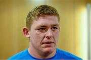 22 December 2014; Leinster's Tadhg Furlong during a press conference ahead of their Guinness PRO12, Round 11, match against Munster on Friday. Leinster Rugby Press Conference, Leinster Rugby HQ, Belfield, Dublin. Picture credit: Piaras Ó Mídheach / SPORTSFILE