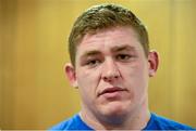 22 December 2014; Leinster's Tadhg Furlong during a press conference ahead of their Guinness PRO12, Round 11, match against Munster on Friday. Leinster Rugby Press Conference, Leinster Rugby HQ, Belfield, Dublin. Picture credit: Piaras Ó Mídheach / SPORTSFILE