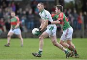 21 December 2014; Benny Hickey, Cahir, in action against Liam McGrath, Loughmore-Castleiney. Tipperary Senior Football Championship Final, Loughmore-Castleiney v Cahir, Leahy Park, Cashel, Co. Tipperary. Picture credit: Matt Browne / SPORTSFILE