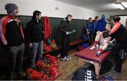 26 December 2014; Preparations are under way in the Loughmore-Castleiney dressing room before the game. Tipperary Senior Football Championship Final Replay, Loughmore-Castleiney v Cahir, Leahy Park, Cashel, Co. Tipperary. Picture credit: Ray McManus / SPORTSFILE