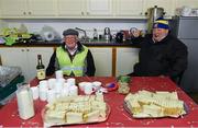 26 December 2014; Mattie Finnerty and Joe O'Regan prepare for the cup of tea  before the game. Tipperary Senior Football Championship Final Replay, Loughmore-Castleiney v Cahir, Leahy Park, Cashel, Co. Tipperary. Picture credit: Ray McManus / SPORTSFILE