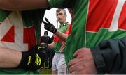 26 December 2014; The Loughmore-Castleiney captain David Kennedy speaks to his team mates before the game. Tipperary Senior Football Championship Final Replay, Loughmore-Castleiney v Cahir, Leahy Park, Cashel, Co. Tipperary. Picture credit: Ray McManus / SPORTSFILE