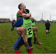 26 December 2014; Noel McGrath celebrates with Loughmore-Castleiney club mate at the final whistle.  Tipperary Senior Football Championship Final Replay, Loughmore-Castleiney v Cahir, Leahy Park, Cashel, Co. Tipperary. Picture credit: Ray McManus / SPORTSFILE