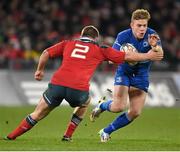 26 December 2014; Ian Madigan, Leinster, is tackled by Duncan Casey, Munster. Guinness PRO12, Round 11, Munster v Leinster. Thomond Park, Limerick. Picture credit: Stephen McCarthy / SPORTSFILE