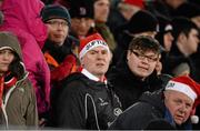 26 December 2014; An Ulster fan in seasononal clothing. Guinness PRO12, Round 11, Ulster v Connacht, Kingspan Stadium, Ravenhill Park, Belfast, Co. Down. Picture credit: Oliver McVeigh / SPORTSFILE