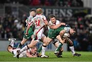 26 December 2014; John Cooney, Connacht, is tackled by Franco van der Merwe, Ulster. Guinness PRO12, Round 11, Ulster v Connacht, Kingspan Stadium, Ravenhill Park, Belfast, Co. Down. Picture credit: Ramsey Cardy / SPORTSFILE