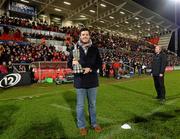 26 December 2014; Rory McIlroy during a lap of honour with the Claret Jug. Guinness PRO12, Round 11, Ulster v Connacht, Kingspan Stadium, Ravenhill Park, Belfast, Co. Down. Picture credit: Oliver McVeigh / SPORTSFILE