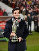 26 December 2014; Rory McIlroy during a lap of honour with the Claret Jug. Guinness PRO12, Round 11, Ulster v Connacht, Kingspan Stadium, Ravenhill Park, Belfast, Co. Down. Picture credit: Oliver McVeigh / SPORTSFILE