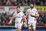 26 December 2014; Wiehahn Herbst, left, and Dan Tuohy, Ulster. Guinness PRO12, Round 11, Ulster v Connacht, Kingspan Stadium, Ravenhill Park, Belfast, Co. Down. Picture credit: Ramsey Cardy / SPORTSFILE