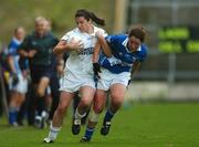 18 August 2007; Noelle Earley, Kildare, in action against Noreen Kirwan, Laois. TG4 All-Ireland Ladies Football Championship Quarter-Final, Laois v Kildare, Wexford Park, Wexford. Picture credit: Brendan Moran / SPORTSFILE  *** Local Caption ***