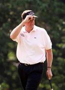 31 July 1999; Colin Montgomerie acknowledges the crowd's applause after a birdie putt on the 5th during day two of the Smurfit European Open at the K-Club in Straffan, Kildare. Photo by Matt Browne/Sportsfile
